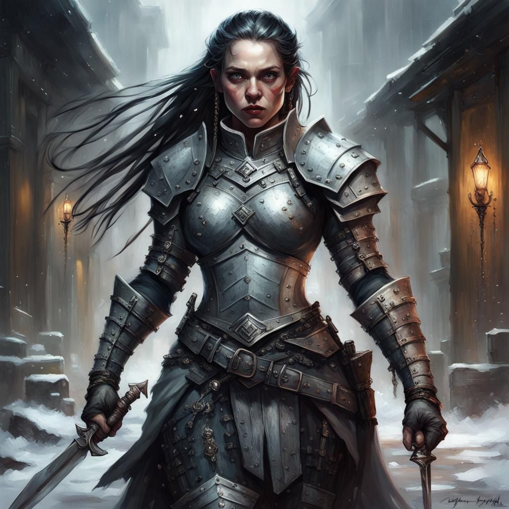 Gray Dwarf Thief in Fantasy Splash Art