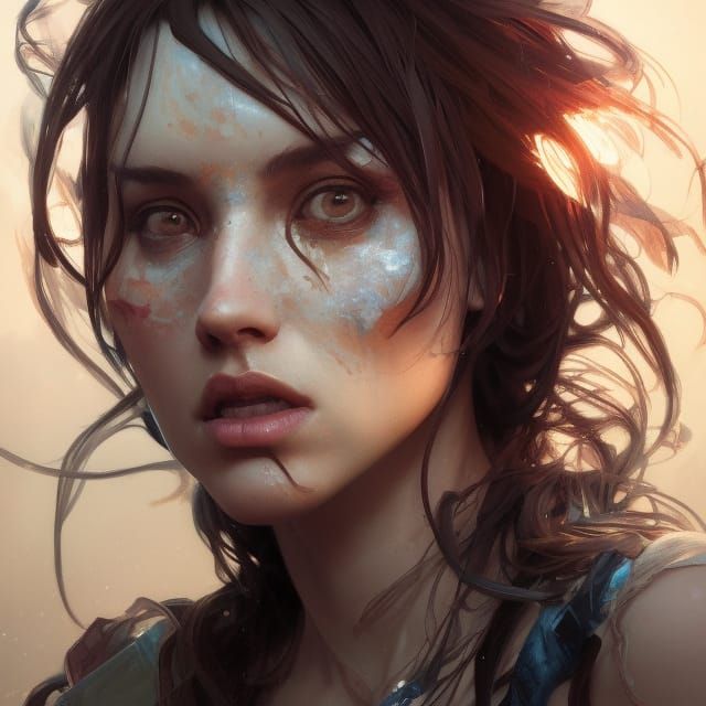 Last Human Portrait in Dark Fantasy Style