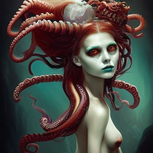 Tentacle Medusa Mermaid