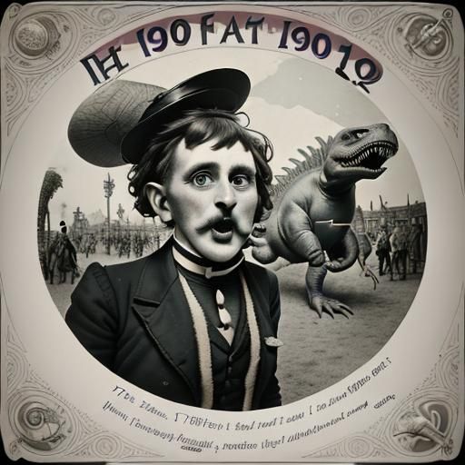 Humorous Historical Photo with Whimsical Elements