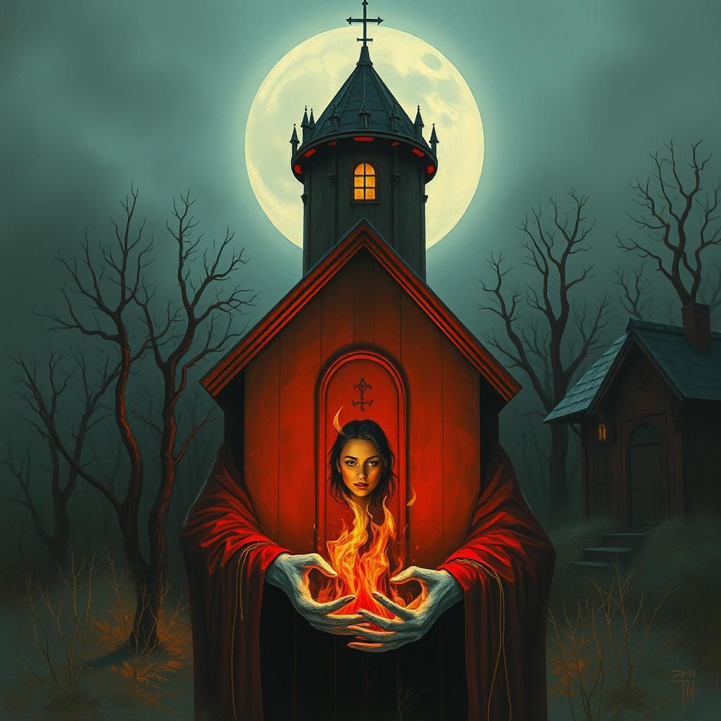 Кіт -привид ,напівпрозорий,з червоними очима,з великими зуба...