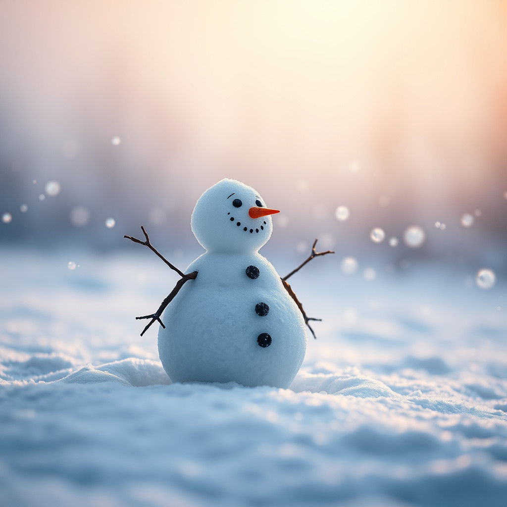 Snowman in Winter Wonderland, Fine Art Photography