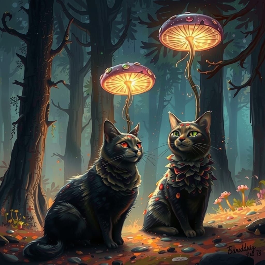 Fairy Amidst Whimsical Street Art Dreamscape