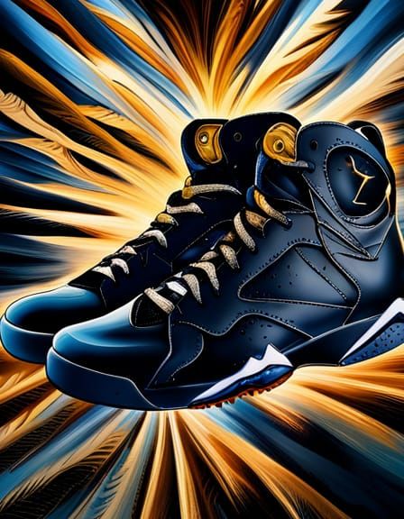 Air Jordan 7 Black and Gold