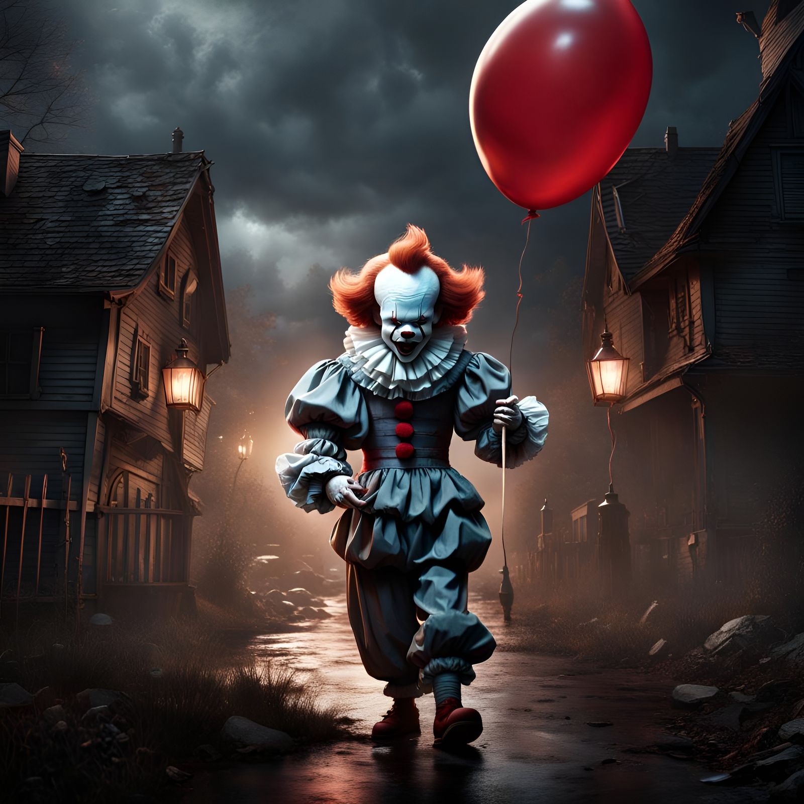 Menacing Pennywise Threatens Beverly Marsh: Detailed Matte P...