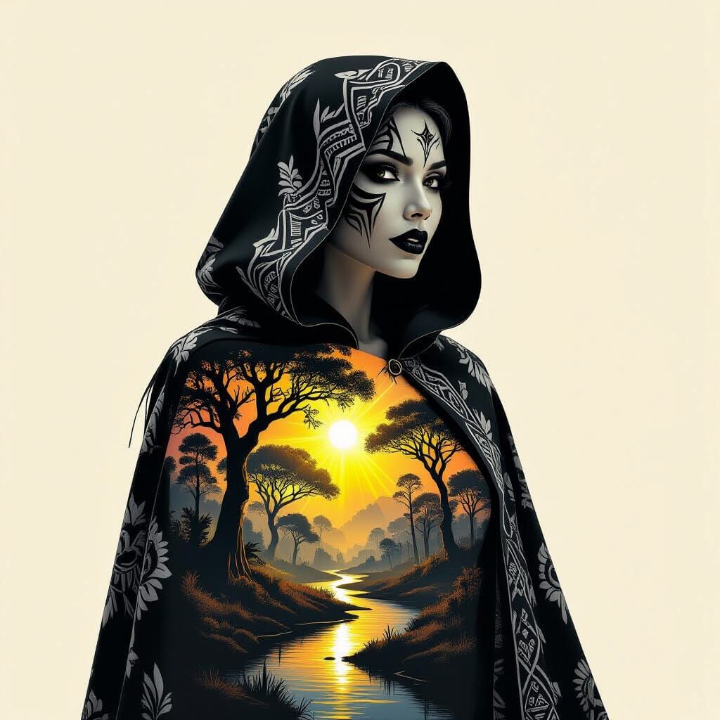 Vampirella Double Exposure Surreal Digital Art