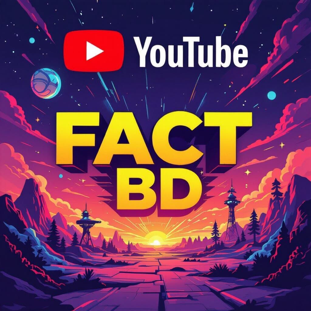 Vibrant YouTube Banner with Futuristic Elements