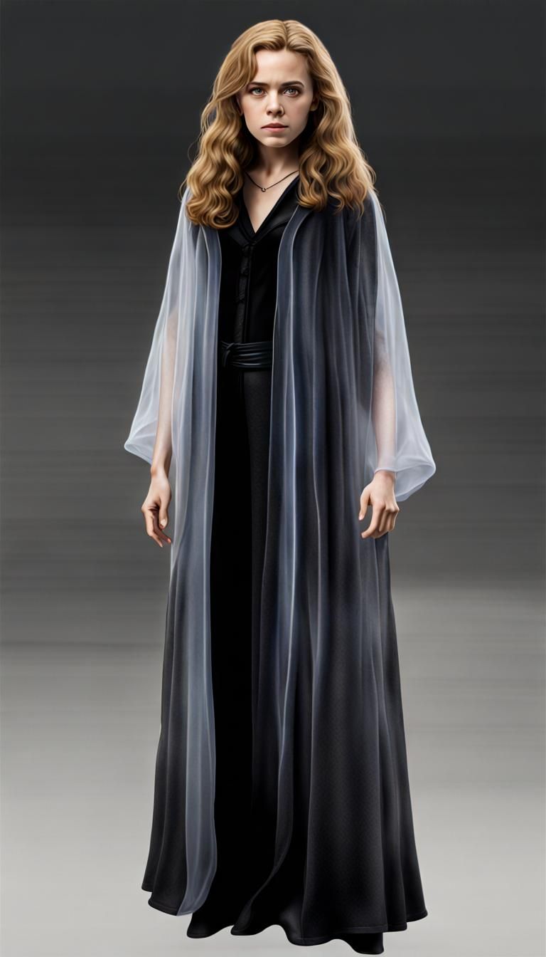 Hermione Granger Casting Spell in See-Through Robe