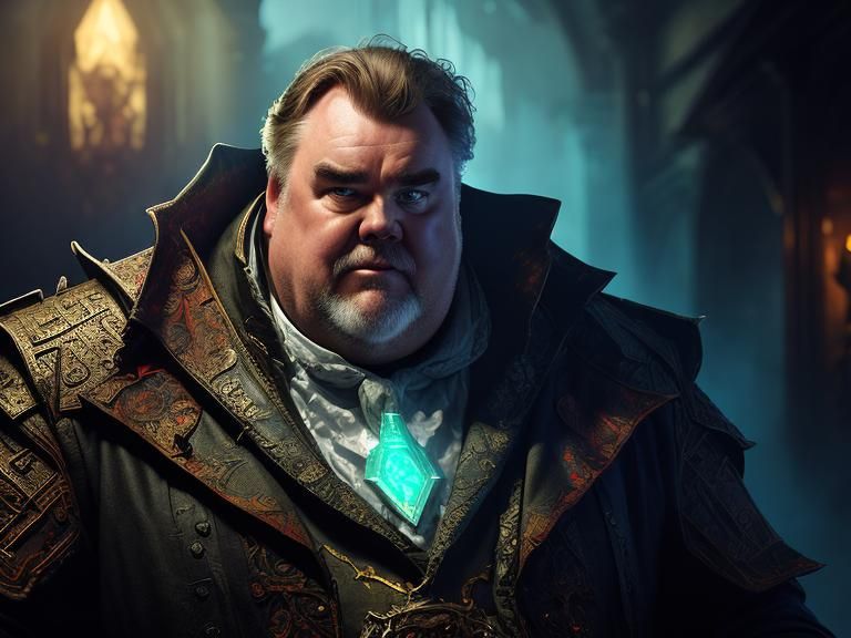 John Candy as Warlock: Hyperrealistic CGI Portrait