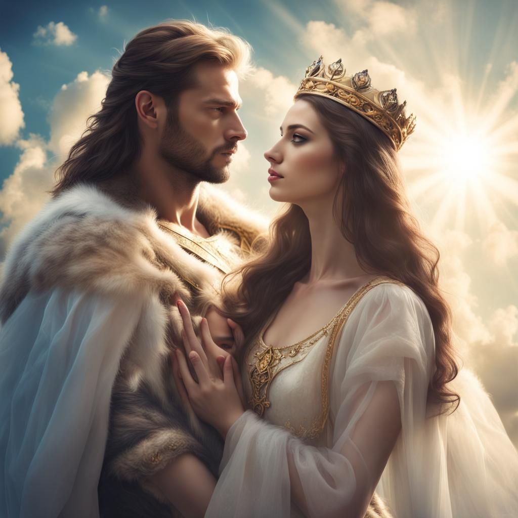 King and Queen in Love in Divine Light