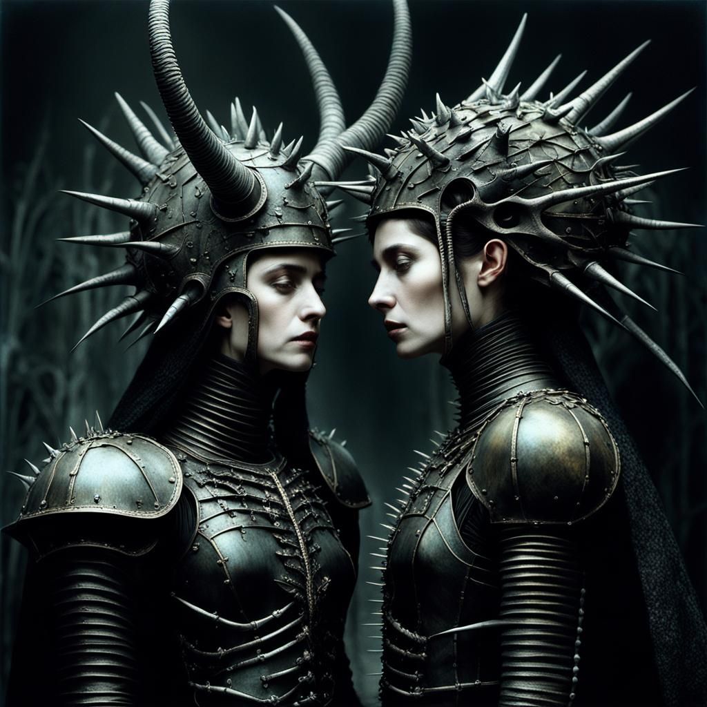 Surreal Gothic Romance: Dark Elegance in Monochrome