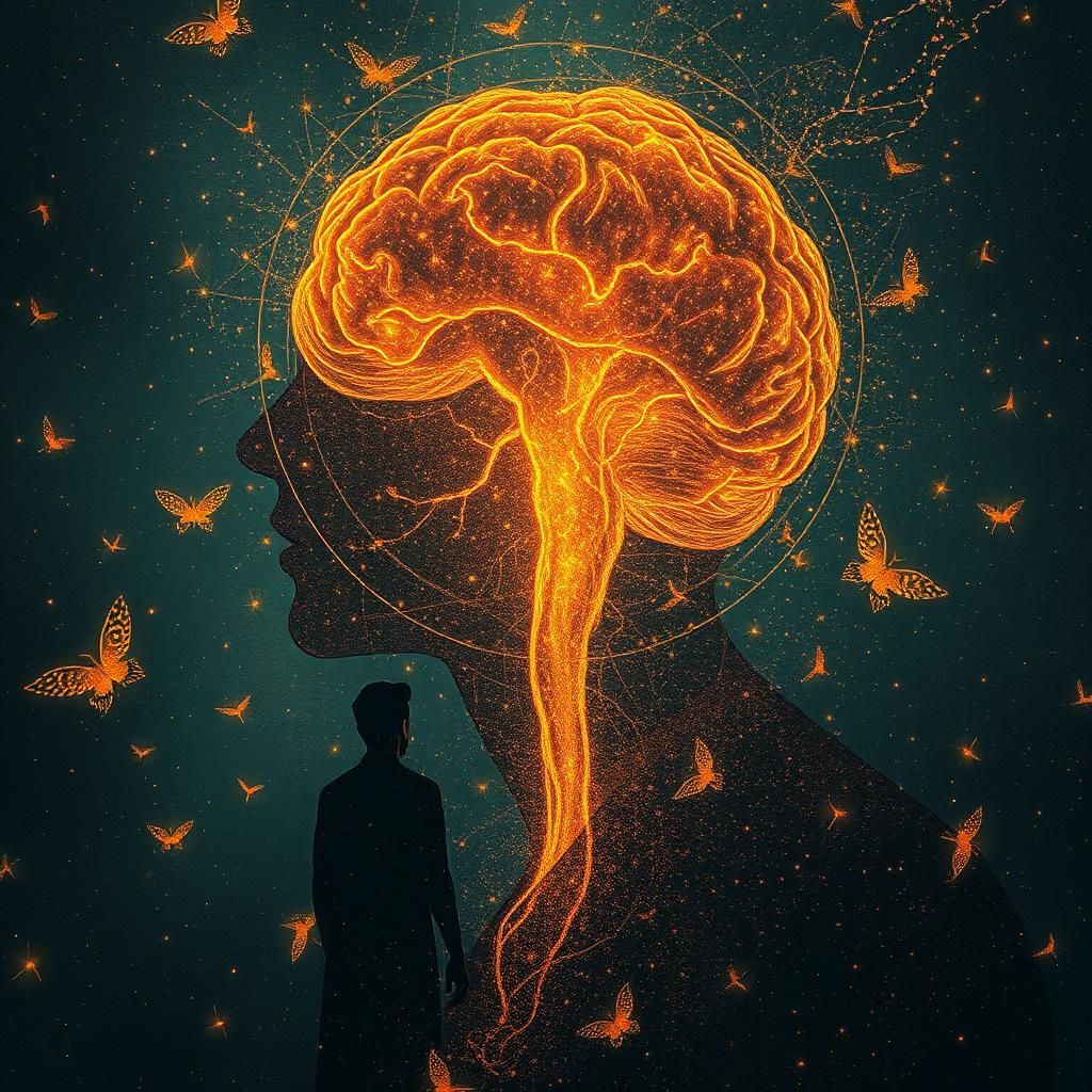 Philosophical Concept Art in Pointillism Style