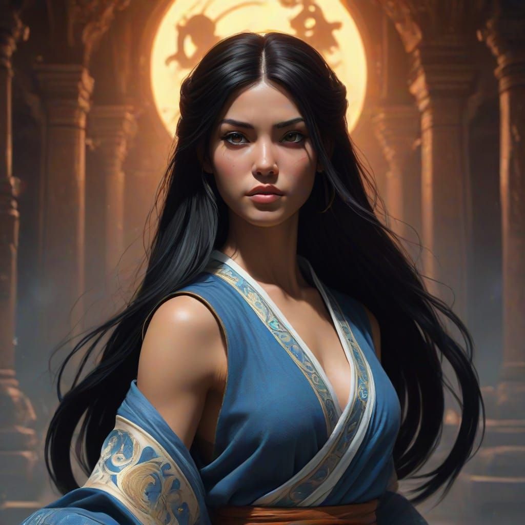 Mystical Warrior Nun Unveiled in Vibrant Anime Art