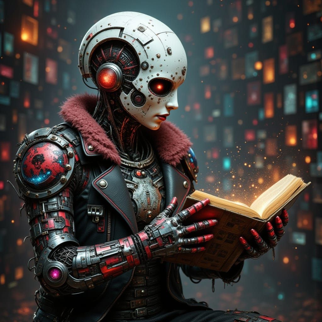 Cyberpunk Magic Ball with Cyborg Putin