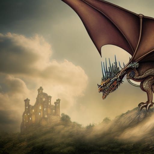 Steampunk Dragon's Castle Assault in Eldritch Style