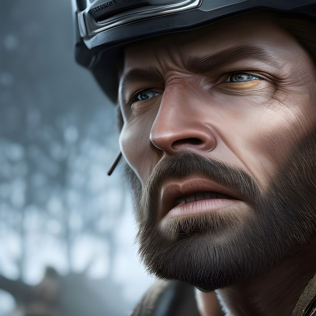 Psychedelic Post-Apocalyptic Portrait in Hyperrealism