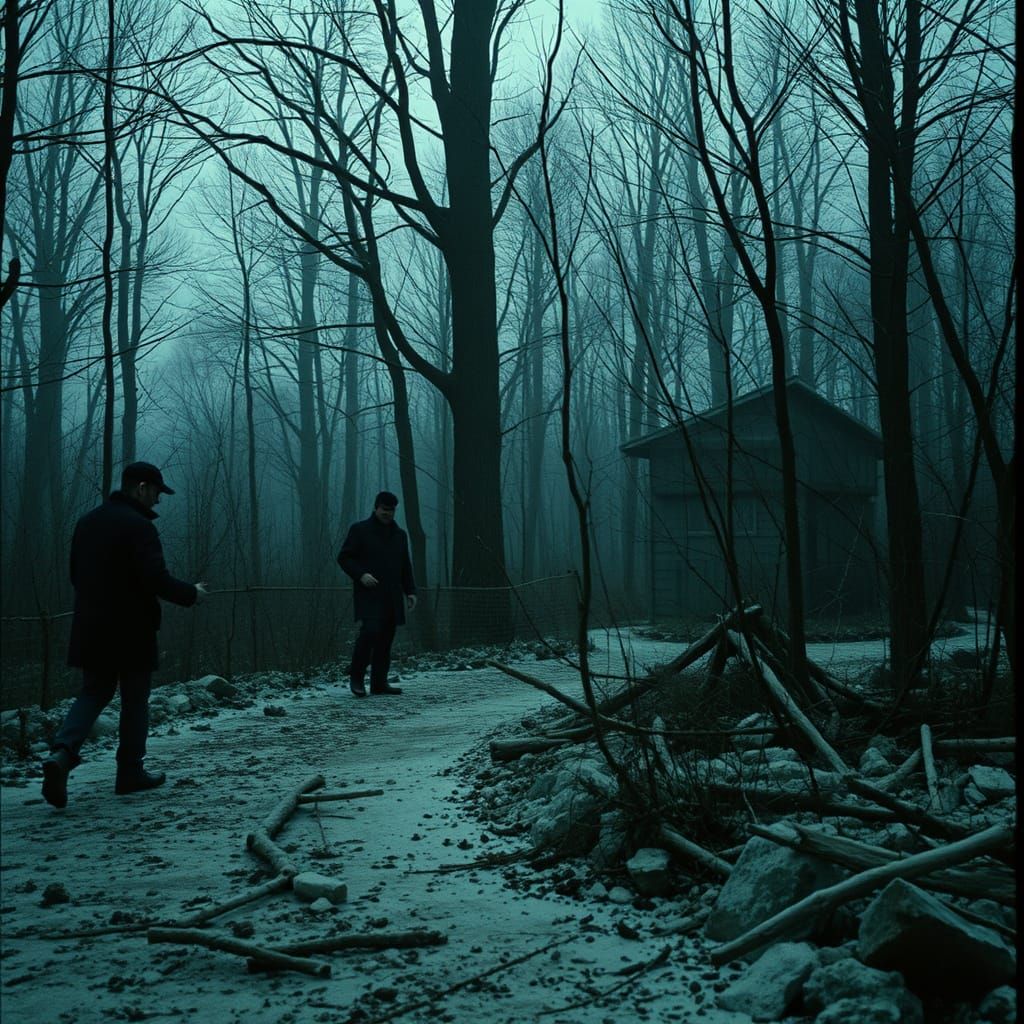 Mysterious Forest in Soviet Sci-Fi Style