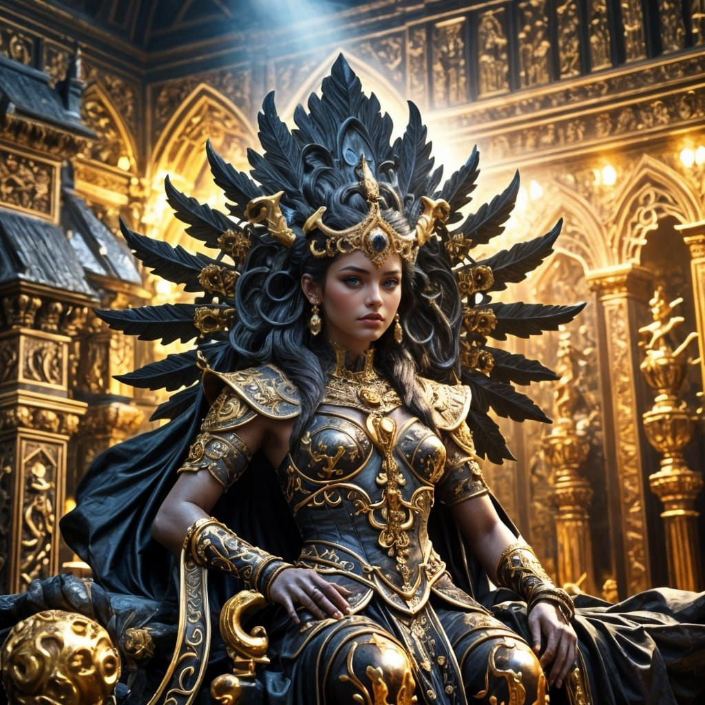 Black Stone and Gold Luxury Decorations