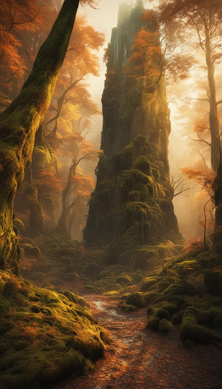 Amazonian Monolith in Sunset Haze