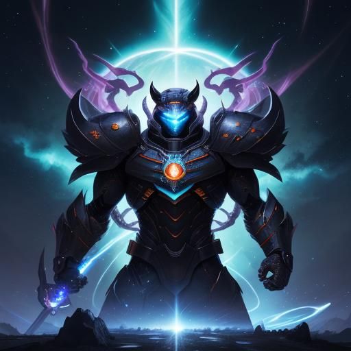 Stellar Warrior: Neon Hero of the Galaxy