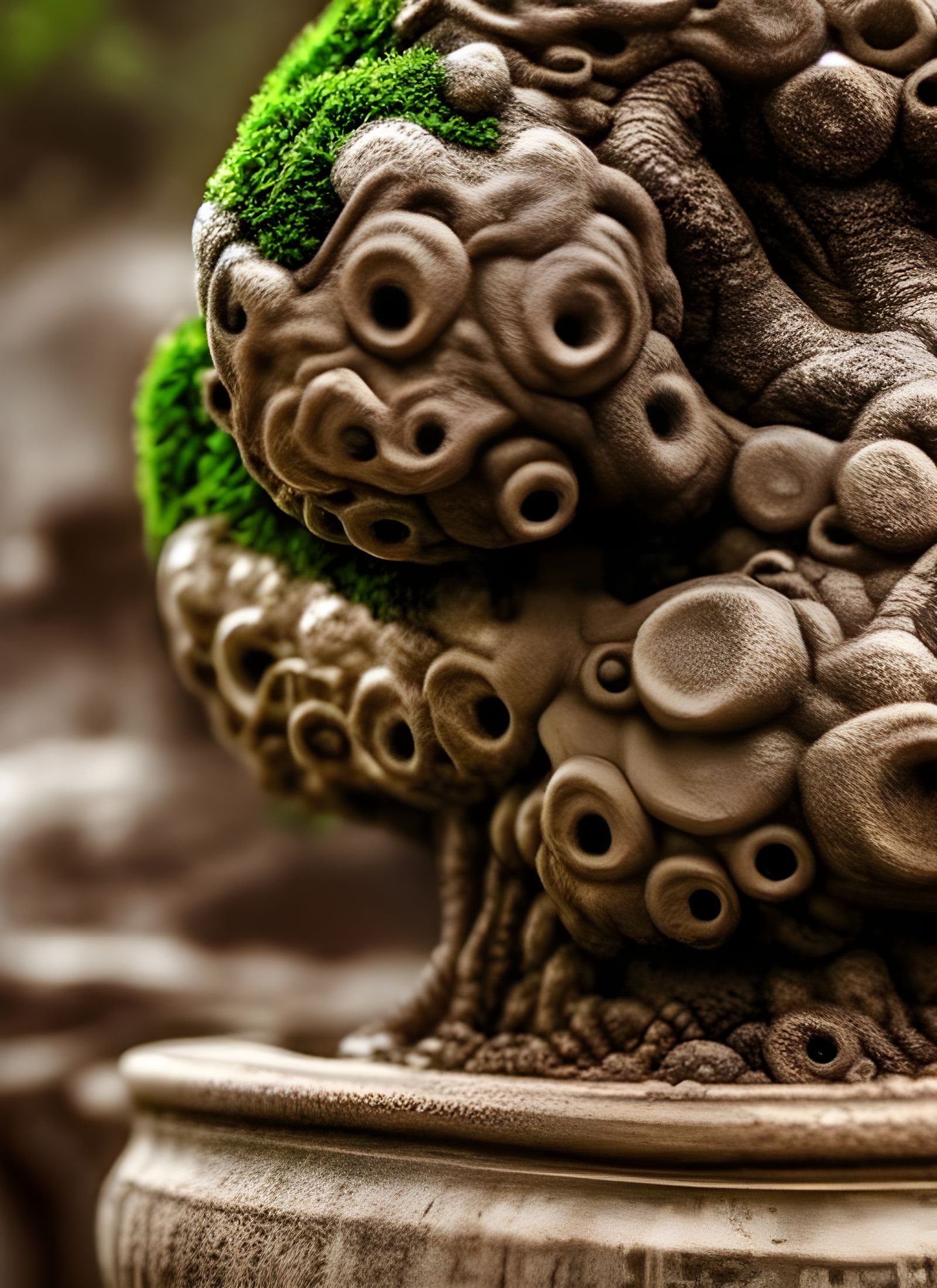 Detailed Bonsai Tree with Copper Wire Training