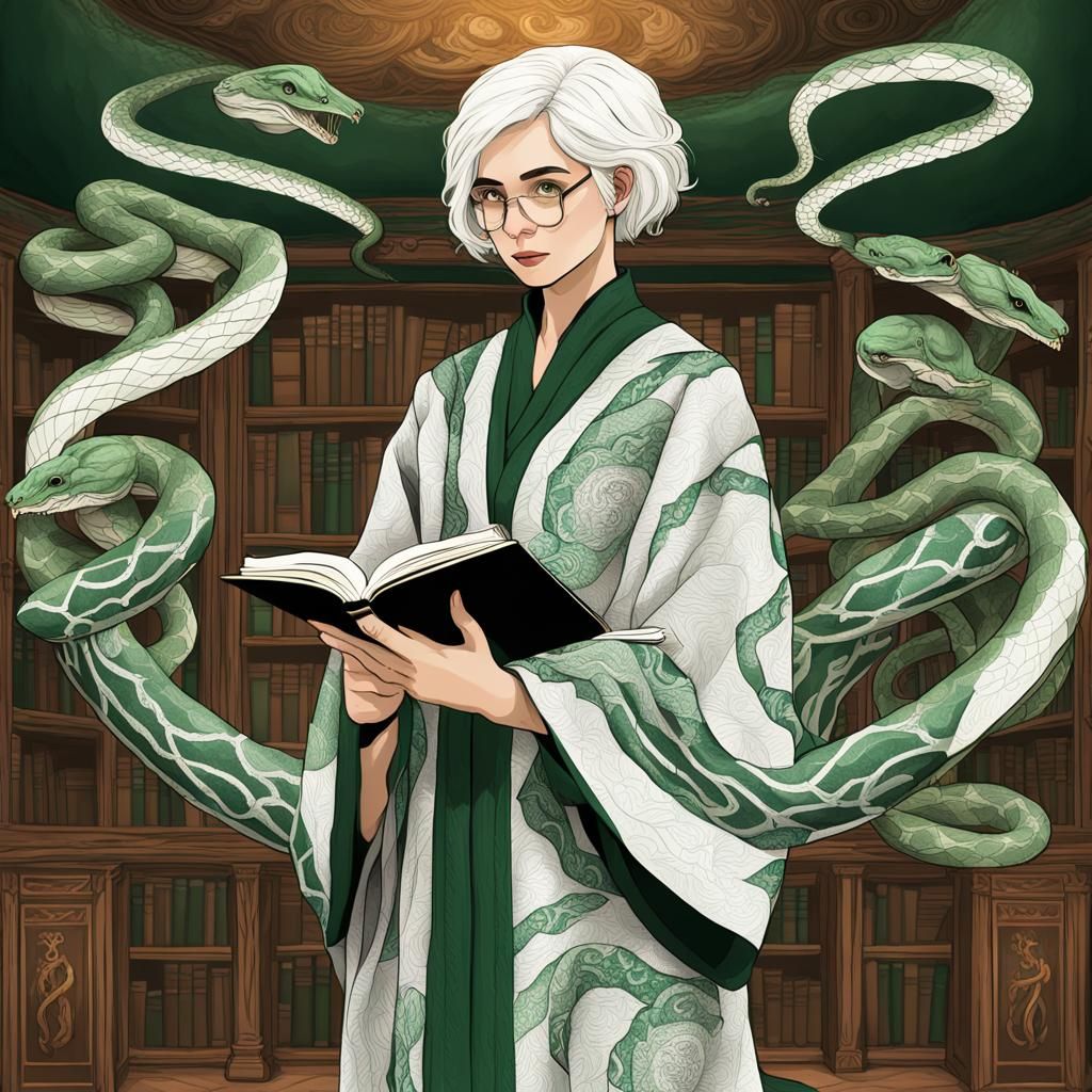 Slytherin Student in Common Room, Abstract Fractal