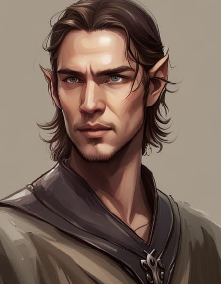 Elven Portrait in Digital Art Style