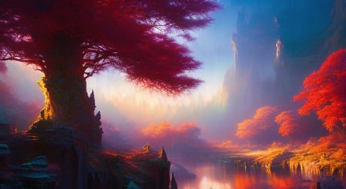 Anime Tree of Opposites in 16k Resolution