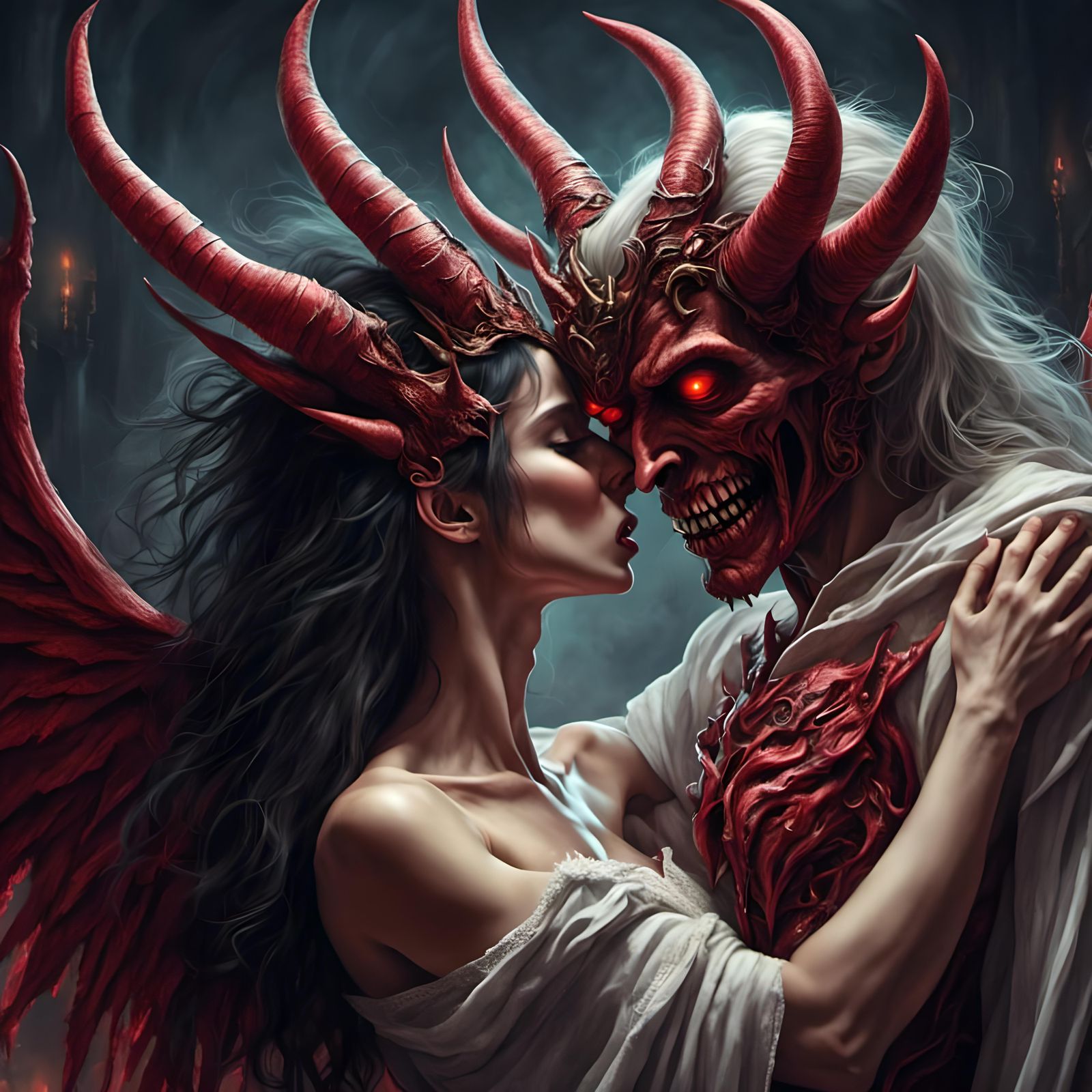 Demonic Embrace: A Kiss of Everlasting Love