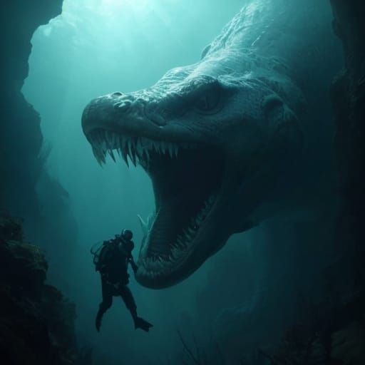 Gargantuan Moray Eel Sea Monster Devours Scuba Diver in the ...