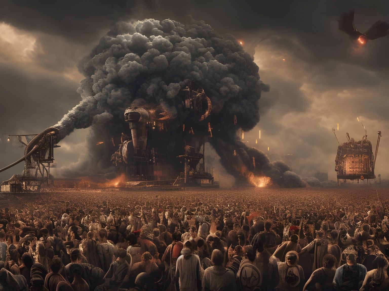 Hyperdetailed Digital Painting of Rage Against the Machine