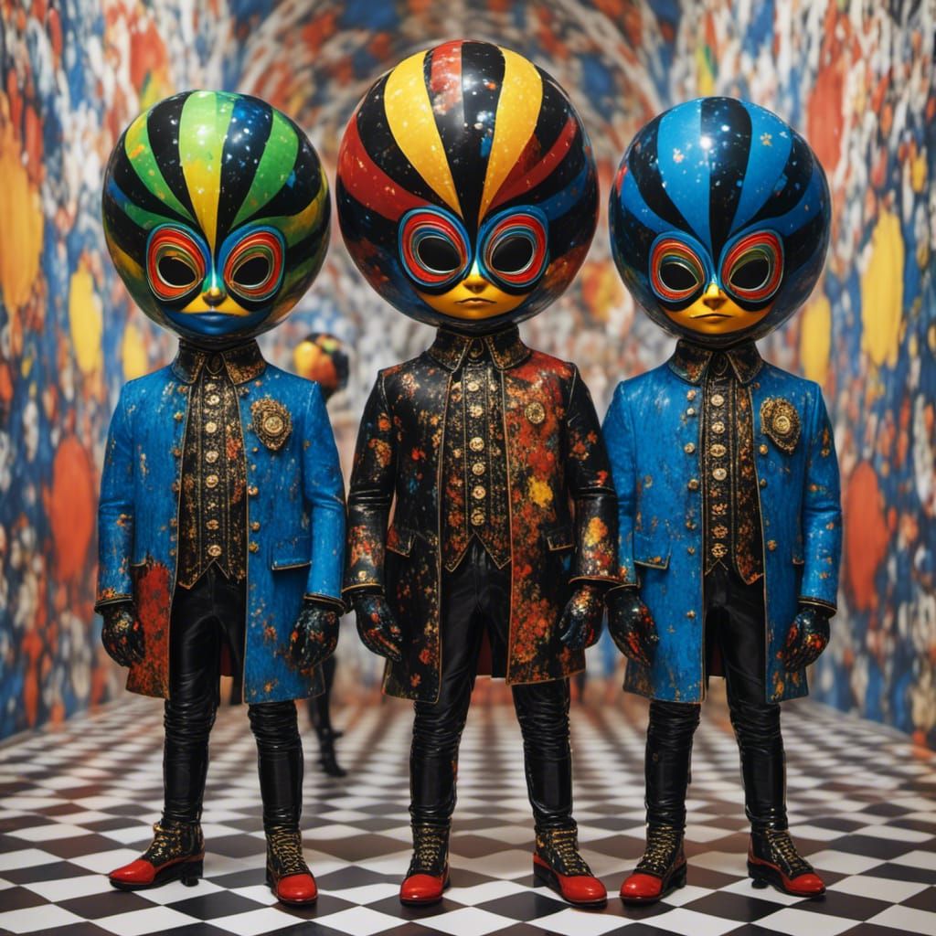 Triplets Seek a Fourth for Battle: Digital Art