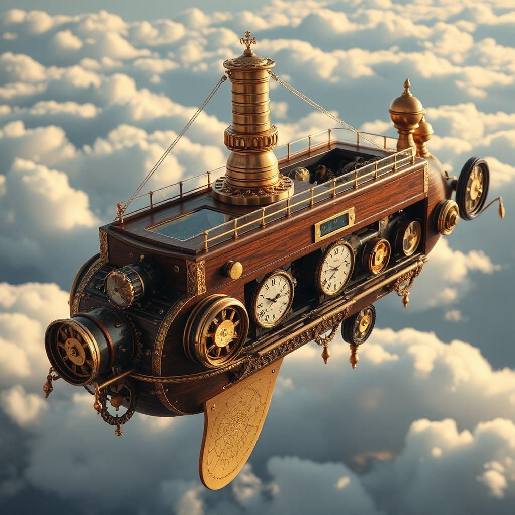 A majestic steampunk inspired Rock it shit crafted from poli...