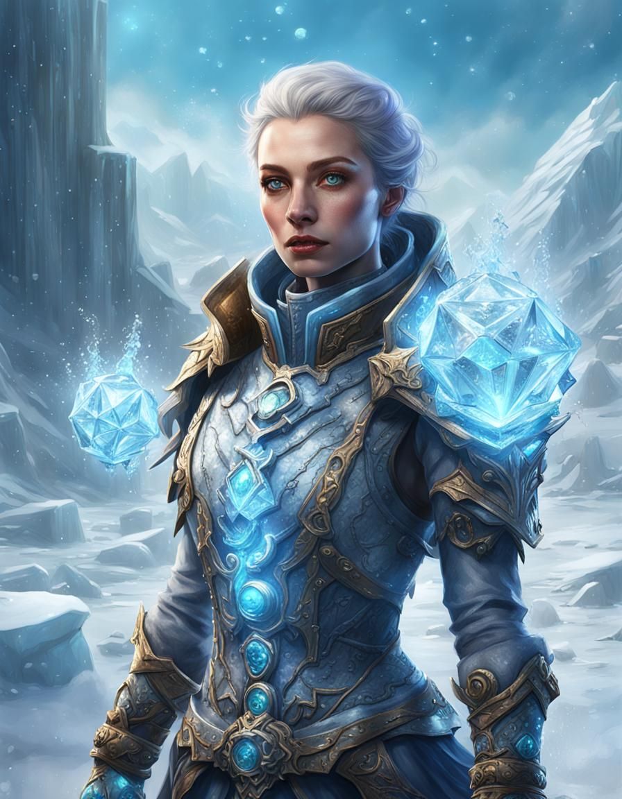 Fantasy Portrait of a Female Ice Kineticist