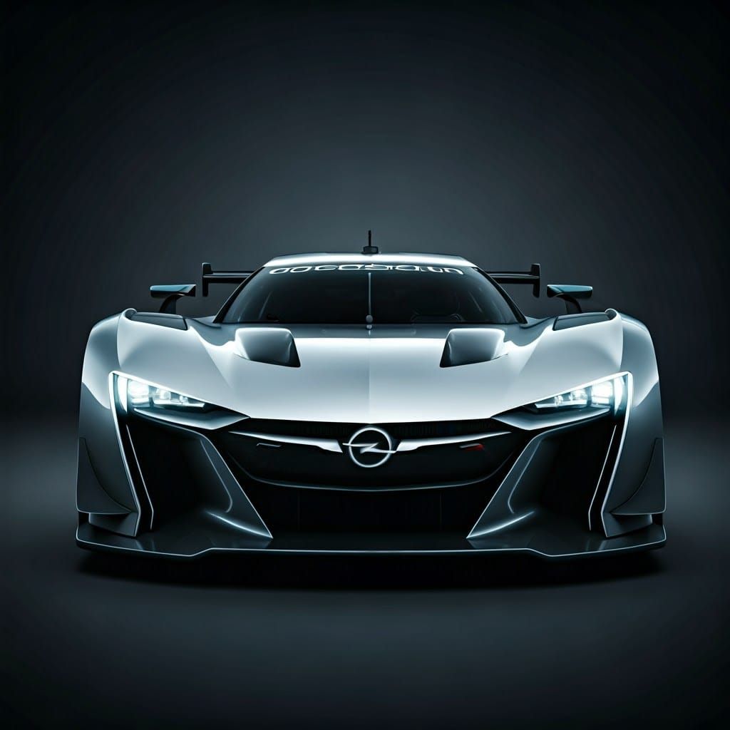 Futuristic Opel Vision GT Race Car: Ultrarealistic Studio Ph...