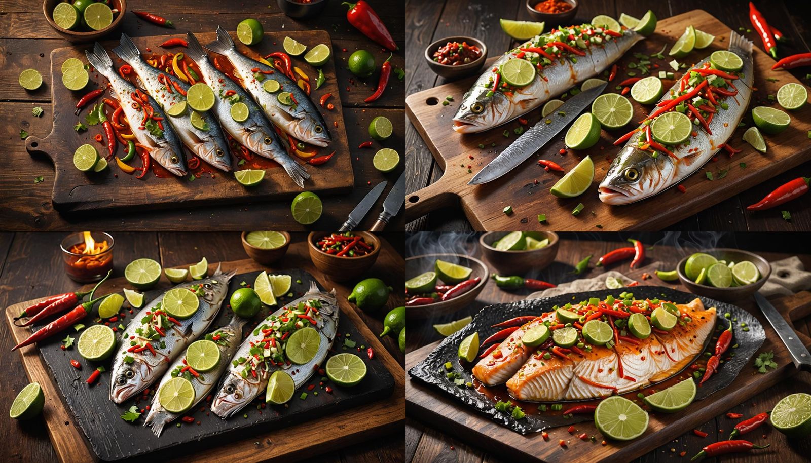 Chili Lime Steamed Fish with Vibrant Garnishes