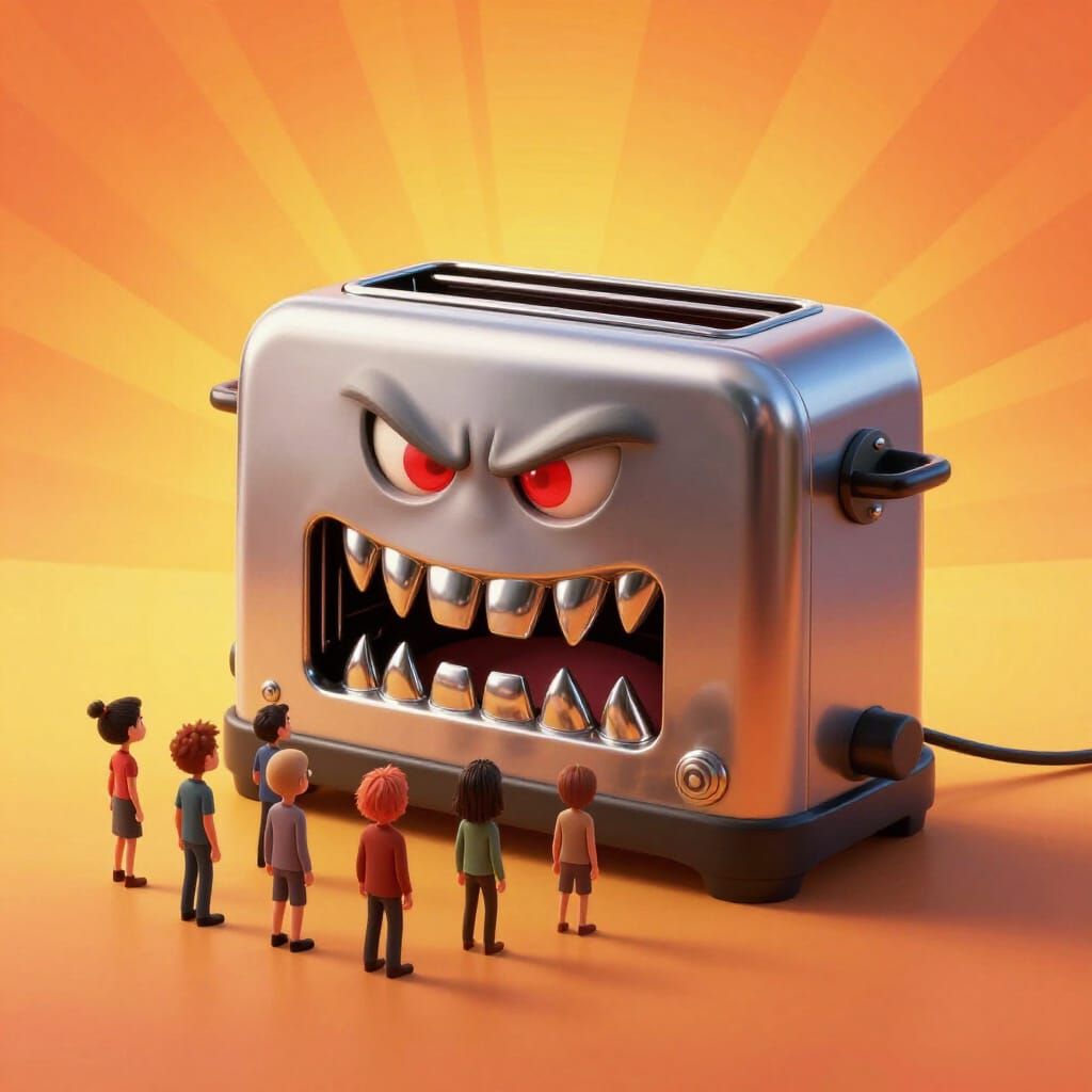 Evil Toaster Hunts Terrified People in Epic Animation Style