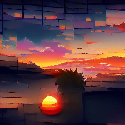 Beautiful AI-Generated Sunset Image