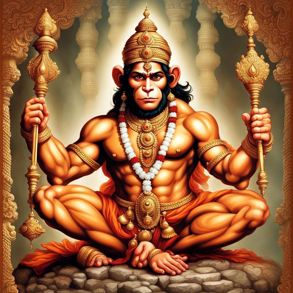 AI Image of Revered Hindu God Hanuman