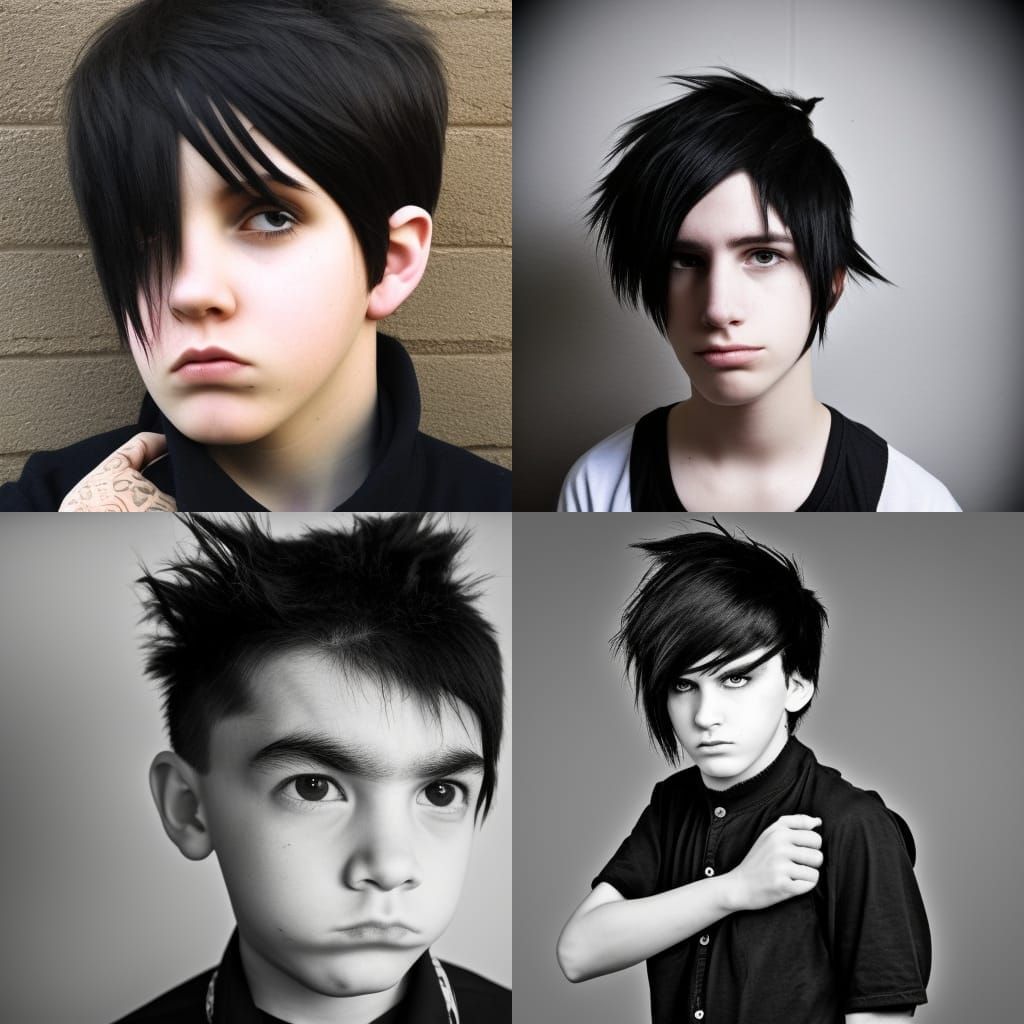AI Generated Image of an Emo Boy