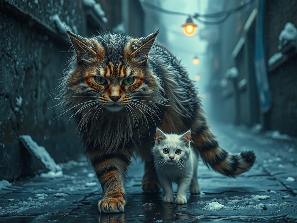 Old & Young Alley Cat