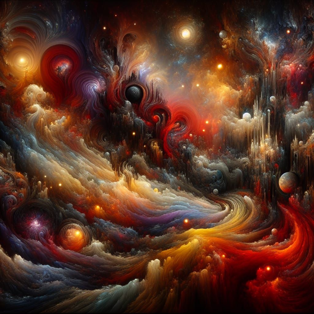 Surreal Dark Fantasy Dreamscape in Matte Painting Style