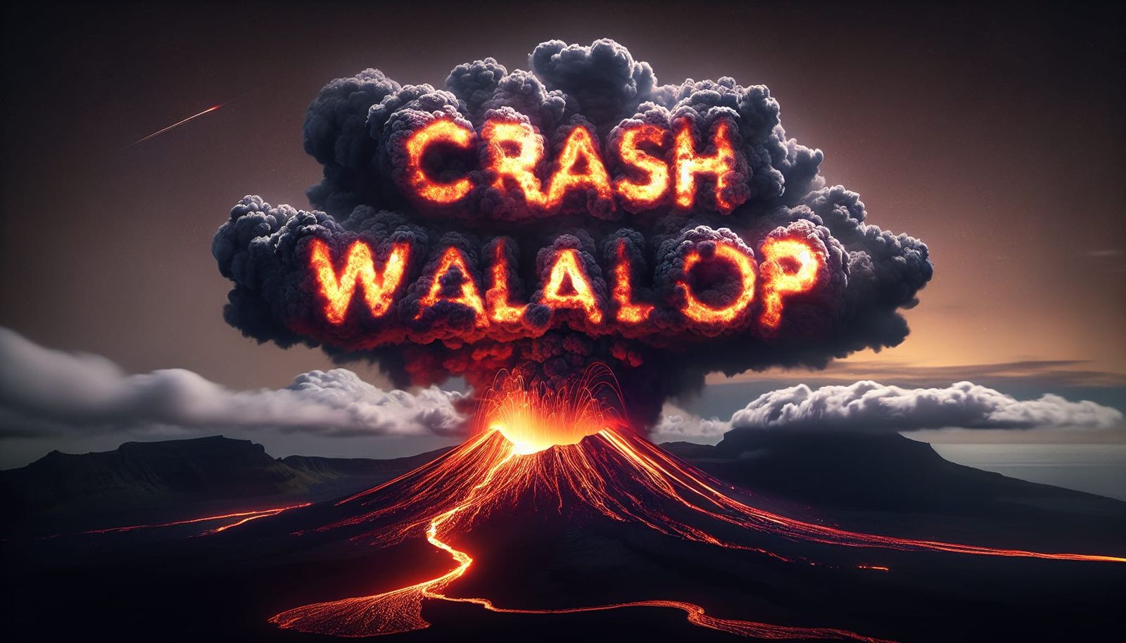 Volcanic Eruption Forms Words 'Crash, Bang, Wallop'