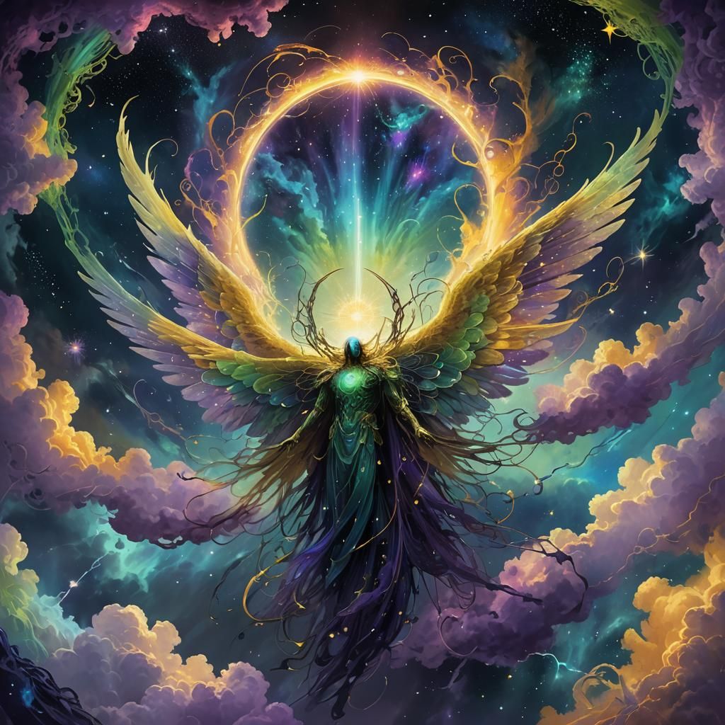 Ethereal Cosmic Being Floats in the Void