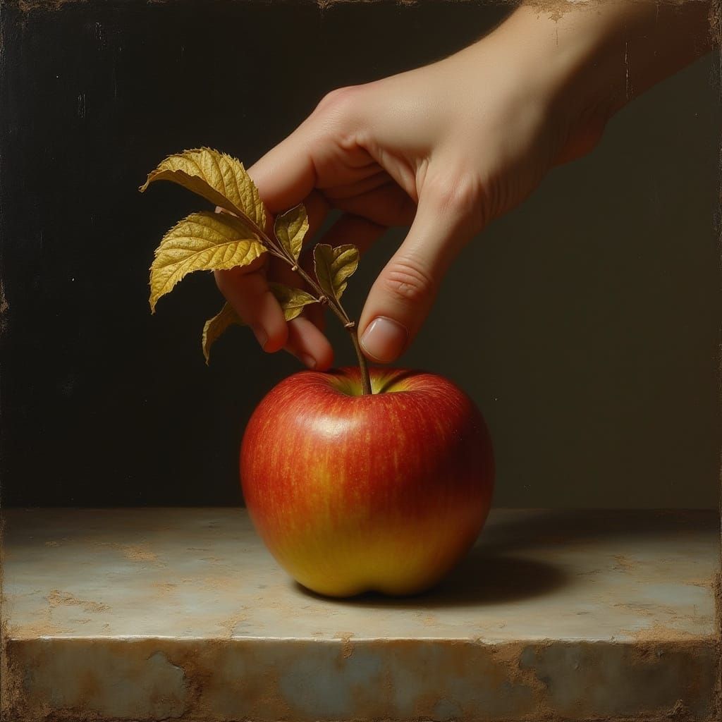 Renaissance Apple Touched by God's Finger