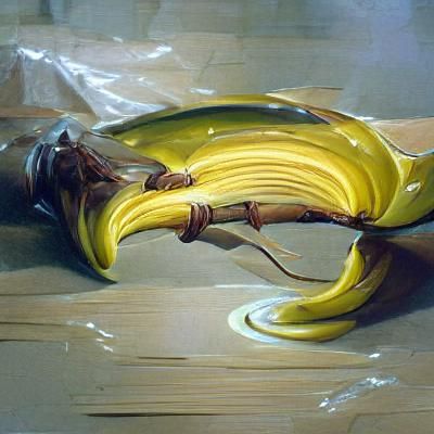 Banana in Oil Painting Style