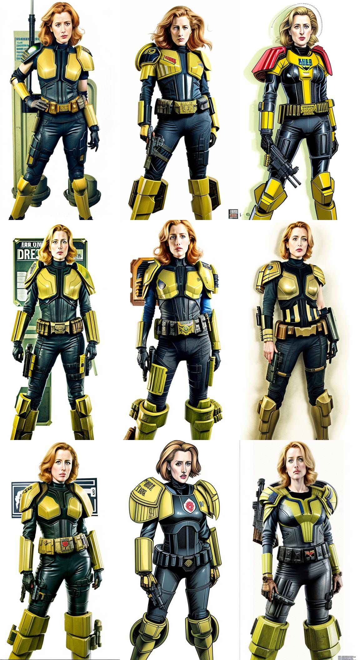 Gillian Anderson as Judge Dredd Character
