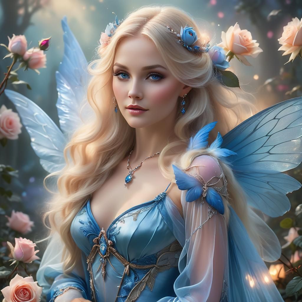 Dreamy Fantasy Portrait of a Beautiful Angelic Woman
