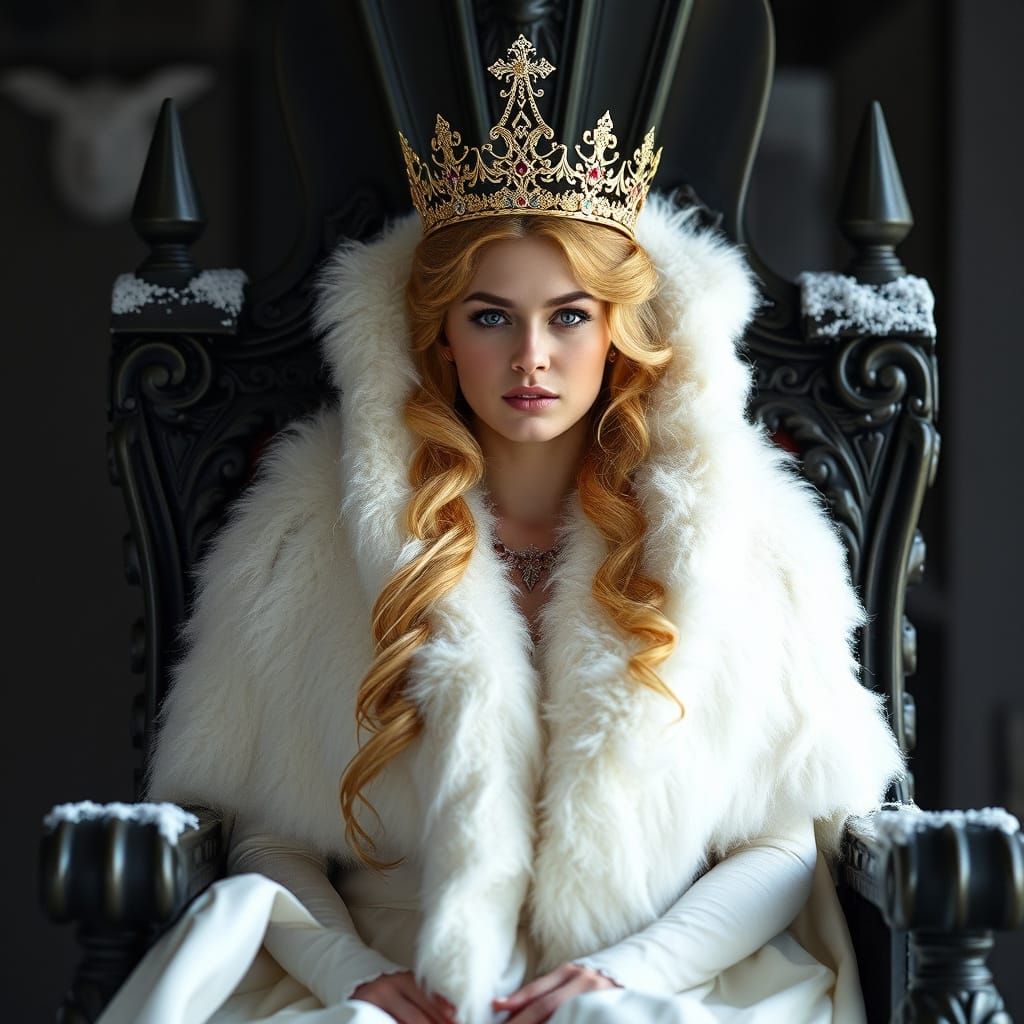 Snow Princess on Icelandic Throne