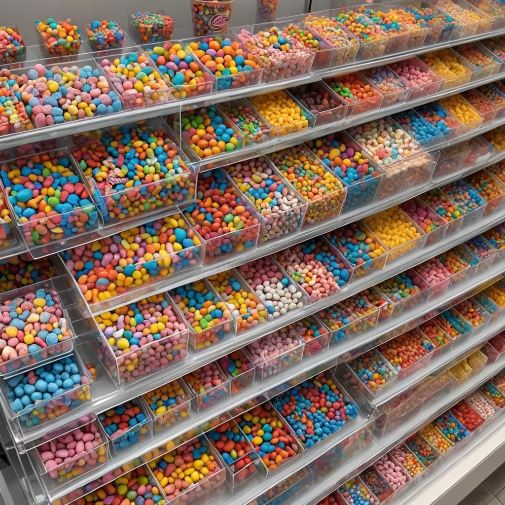 Pick and Mix Candy Display in Acrylic